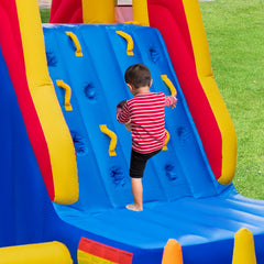 6-In-1 Inflatable Water Slide with Dual Slides and Cave Crawling Game without Blower