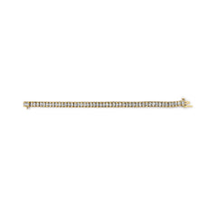14K Yellow Gold 3.0 Cttw Princess Cut Quad Invisible Set Tennis Bracelet (H-I Color, SI1-SI2 Clarity) - 7â€