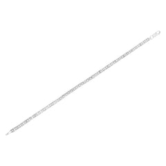 .925 Sterling Silver 1.0 Cttw Diamond Square Hybrid Link 7" Tennis Bracelet (I-J Color, I2-I3 Clarity)