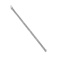 .925 Sterling Silver 1/10 Cttw Diamond 7.25" Link Bracelet (I-J Color, I2-I3 Clarity)