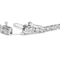 14K White Gold 6.00 Cttw Lab Grown Diamond Classic Tennis Bracelet - 7.25"