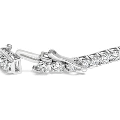 14K White Gold 7.0 cttw 4-Prong Set Lab Grown Diamond 7" Tennis Bracelet