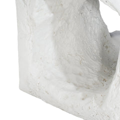 Lyra Outdoor Patio Karst Cave Inspired MGO Side Table White
