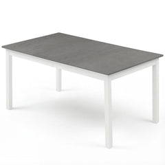 60 Inch Rectangular Dinner Table with Solid Rubber Wood Legs