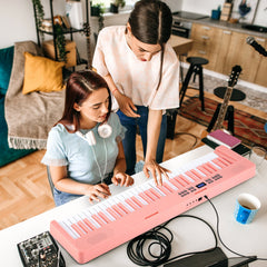 61-Key Foldable Piano Keyboard Full-size Electronic Keyboard with MIDI and Split Function