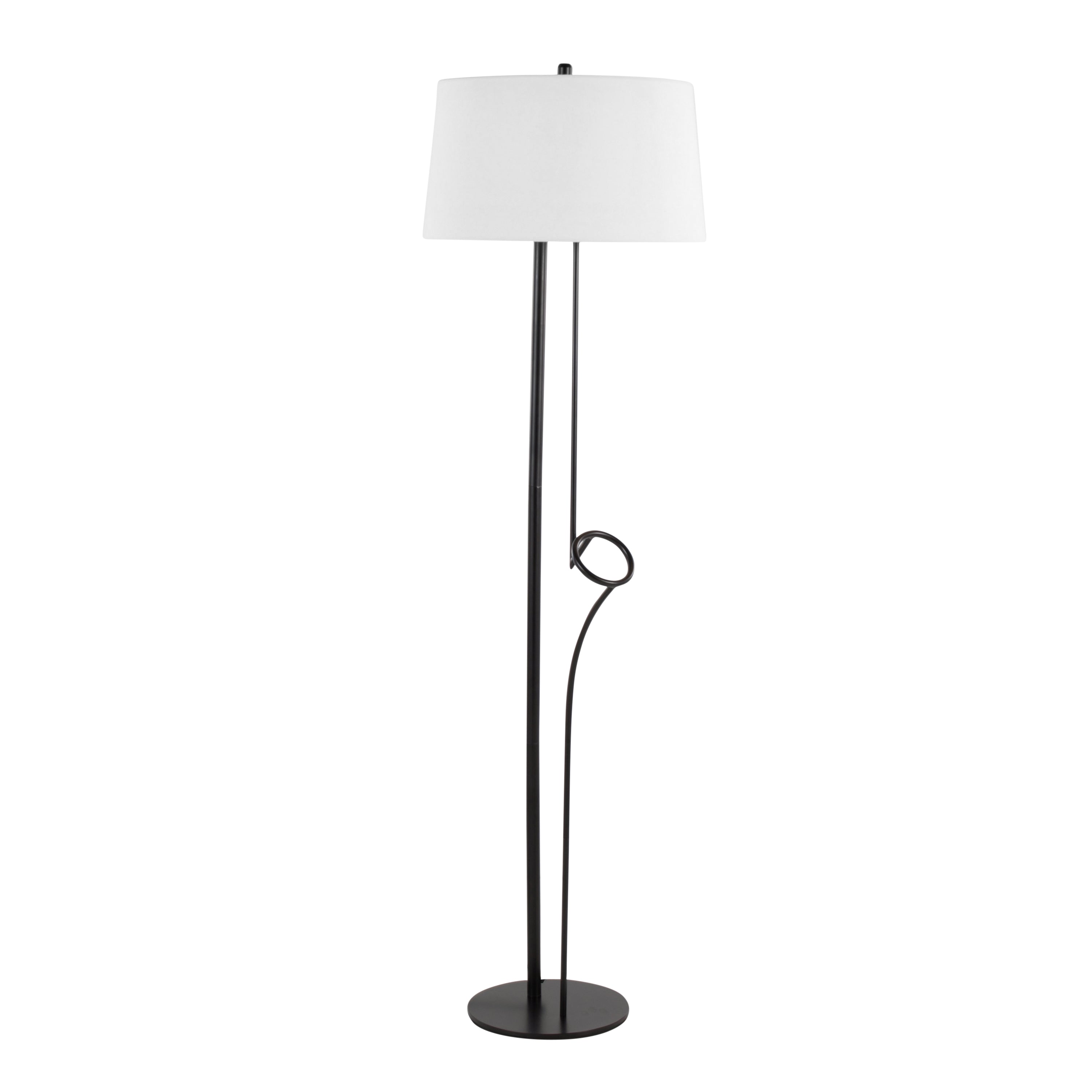 Contemporary Black Floor Lamp Modern Style