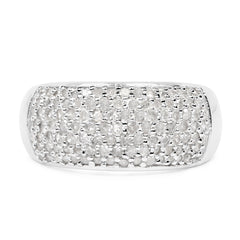 0.96 Carat Genuine White Diamond .925 Sterling Silver Ring