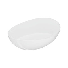 Nuvia 63-Inch Freestanding Glossy White Stone Resin Bathtub With Overflow And Drain (SAK42613)