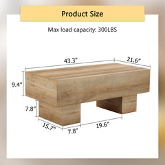 Modern Simple Light Wood Texture Coffee Table