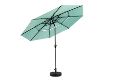 Aluminium 10ft 3 Tier Auto-Tilt Outdoor Patio Umbrella - Light Green