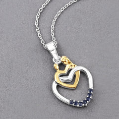 0.14 Carat Genuine Blue Sapphire .925 Sterling Silver Pendant