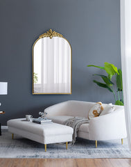 Arched Wall Mirror with Metal Frame