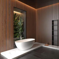 Alora 65-Inch Luxury Freestanding Soaking Bathtub With Overflow And Pop-Up Drain (SAK69451)