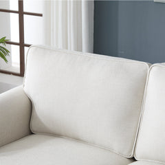 83 Inch Faux Leather Rolled Arm Sofa with Nailhead Trim