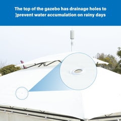 13x10 Outdoor Patio Gazebo Tent with Ventilated Double Roof and Sidewalls