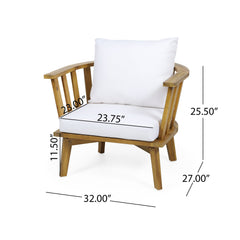 4-Pieces Acacia Wood Patio Furniture Set