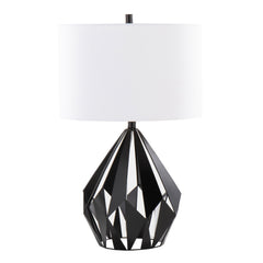 Geome Tri 28" Contemporary Metal Table Lamp Set