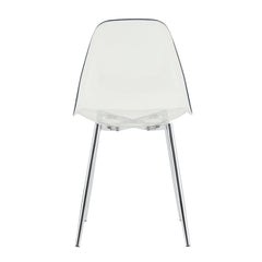 Modern Minimalist Transparent Dining Chair - 6-Piece Set
