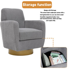 360 Degree Rotation Armchair Cotton Linen