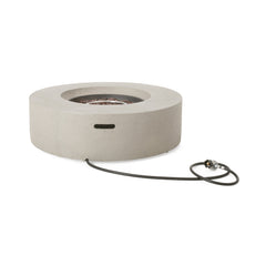 Modern Outdoor 50,000 BTU Round MgO Concrete Propane Fire Pit