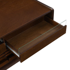 Modern Rectangle Coffee Table with 4 Drawers and 2 Display Shelves
