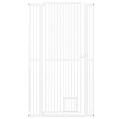 67.5" Extra Tall Pet Gate Heavy-Duty Metal Cat Gate with 30.5"-41" Wide Opening-White