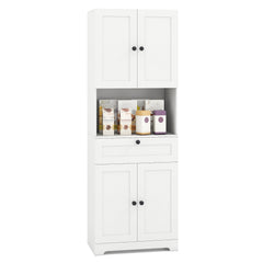 67.5 Inch Tall Modern Freestanding Floor Storage Cabinet with 4 Doors and 1 Drawer