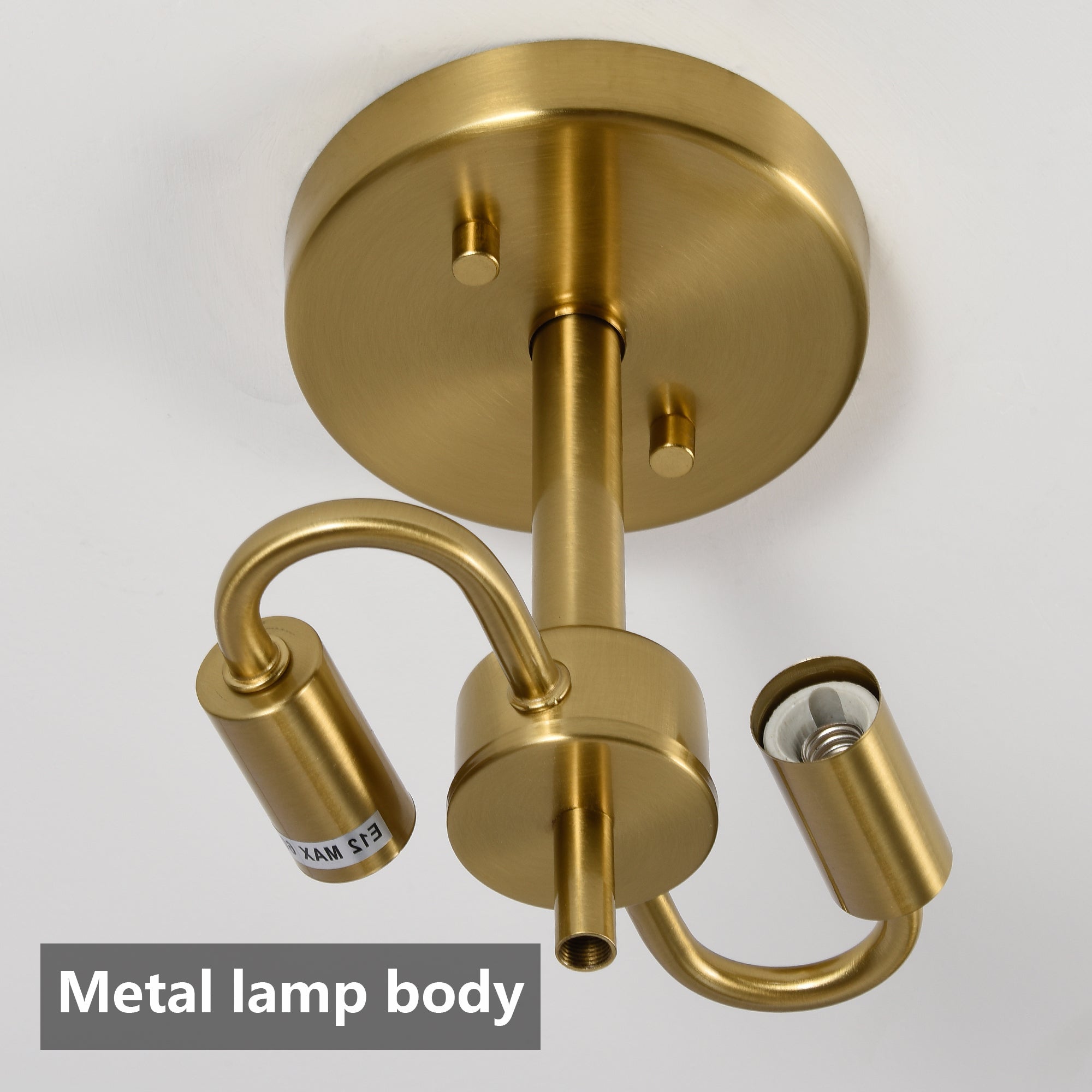 Glass Semi Flush Mount Ceiling Light