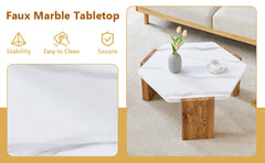 31-Inch Modern-Style Hexagonal Coffee Table