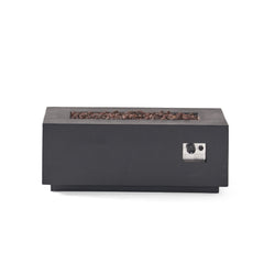Contemporary Outdoor 40,000 BTU Propane Fire Pit Light Grey MgO Concrete 40'