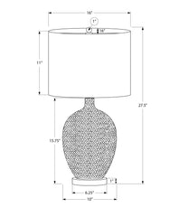 Contemporary Cream Ceramic Table Lamp 28"