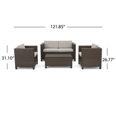 4 Piece Outdoor Set (Beige)