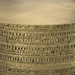 Johnsen Metal Coffee Table in Antique Gold