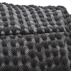 River Handcrafted Cylindrical Pouf in Water Resistant Fabric