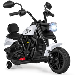 6V Kids Motorcycle with Headlight and Music and Training Wheels