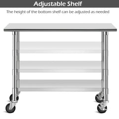 Stainless Steel Commercial Kitchen Prep & Work Table