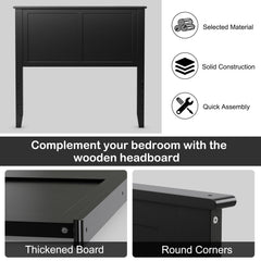 Solid Wood Flat Panel Headboard for Twin-size Bed