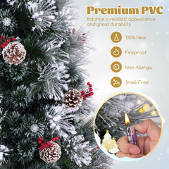 5 FT Flocked Christmas Tree with 8 Lighting Modes