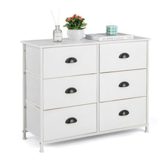 6 Fabric Drawers Storage Chest with Wooden Top