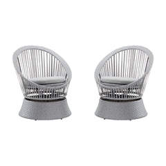 Modern Swivel Wicker Lounge Chair With Round Design