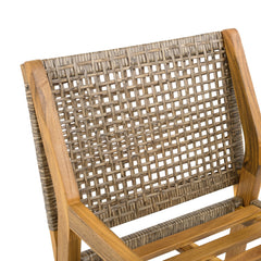 Outdoor Dining Set – Acacia Wood Hermosa Table & Wicker Chairs
