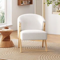 Modern Accent Chair with Polyester Upholstery and Minimalist Lounge Design