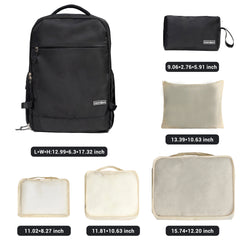 9-Piece Black Luggage Set by GigaTech with TSA Lock