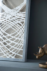 Leaf Shadow Box Wall Decor (Set of 2) - White / Gray