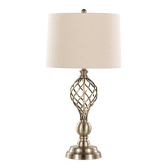 Linx Twist 29" Contemporary Metal Table Lamp Set of 2
