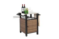 Single Door Outdoor Bar Cart with Stainless Steel Tabletop