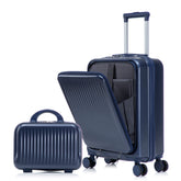14'/20' 2-Piece ABS Spinner Wheel Luggage Set with Combination Lock