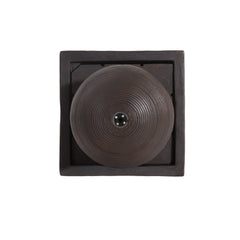 35.5' Dark Brown Concrete Tall Column Fountain with LED Lights