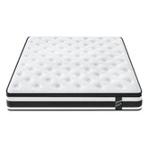 12 Inch King Size Hybrid Mattress with 7-Zoned Memory Foam and Pocket Springs