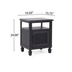 Black Classic Nightstand